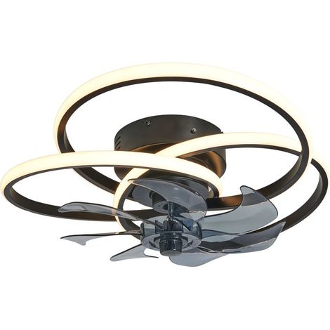 Litecraft Amaris LED Dimmable Ceiling Fan Light - Black (1/5)
