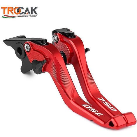 Guidon 2022 pour motos Honda Forza 750 et Xadv 750 : leviers de frein et d'embrayage courts réglables CNC (rouge) (1/5)