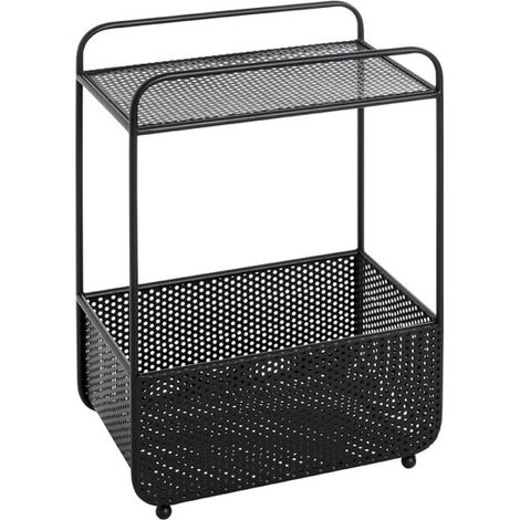 Table d'Appoint Porte-Revues "Lacano" 58cm Noir (1/5)