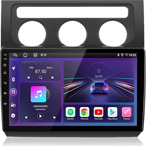 Hexinex Autoradio Pour VW Touran 1T1 1T2 1T3 2003-2010 Android 14 6+ 128 Go GPS CarPlay Wi-Fi (1/5)