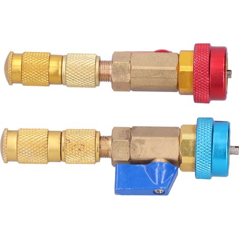 2 outils d'extraction et d'installation de noyau de vanne de climatisation réglables avec coupleur haut/bas pour R134/R12 (1/5)