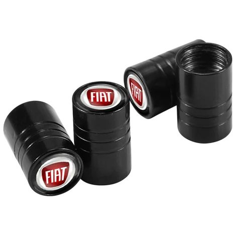 (A noir) 4 pièces cache-moyeu autocollant de couverture de centre de roue de pneu de voiture adapté pour 500 FR Punto Abarth Stilo Ducato Palio Bravo Pondo Tipo Viaggio Doblo (1/5)