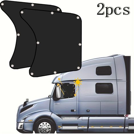 Halbhohe Seitensonnenschutzblenden – 2-teiliges Set – Seitensonnenschutzblenden für LKWs – Sonnenschutzblenden für Autofenster – Isolierender Sonnenschutz – Schutz für LKW-Fahrerfenster (1/4)