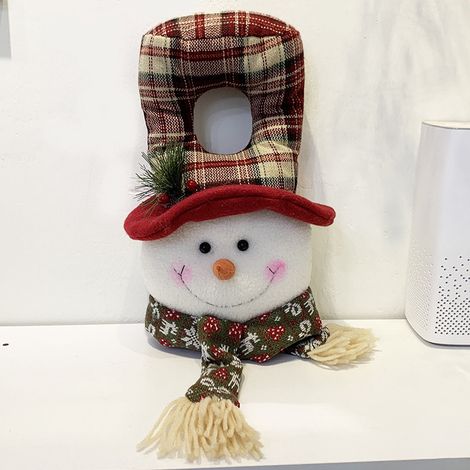 Boule De Décoration De Noël - En Tissu Non Tissé - Motif Père Noël Et Bonhomme De Neige - Pour Arbre De Noël Porte Ou Intérieur - Lot De 6 (1/2)