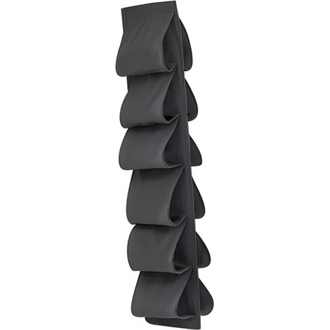 Kleiderschrank-Organizer mit 12 Fächern – graues Vliesmaterial – Schuhe/Kleidung – Ankleidezimmer