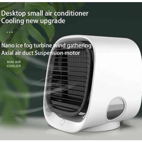 Climatiseur, ventilateur de refroidissement, mini refroidisseur d'air à 3 vitesses, climatiseur portable avec veilleuse, ventilateur de bureau humidificateur pour maison, bureau, chambre (1/5)