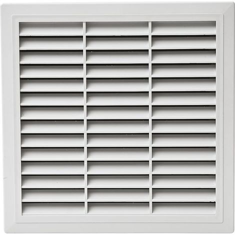 Ouïe d'aération plastique ABS avec filtre IP54 - 250x250mm - RAL7035 pour armoire électrique (1/3)