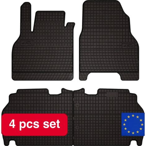 Tapis de voiture en caoutchouc, sur mesure pour Renault Kangoo II, protection durable, noir (1/5)