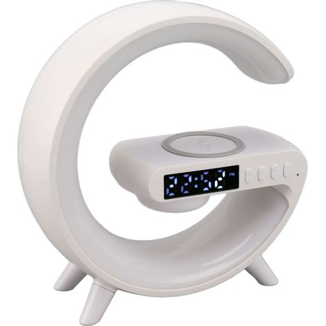 Bluetooth-Lautsprecher, LED-Nachtlicht, kabelloses Ladegerät, intelligenter Sonnenaufgangswecker, Stimmungslampe für Schlafzimmer und Nachttisch (1/5)