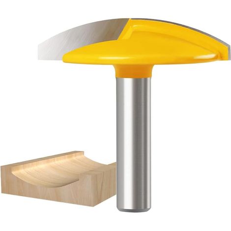 8mm Shank Horizontal Crown Router Bit, Crown Cap Molding Router Bit, Small Bowl Router Bit (1-3/4" Width, 1-1/2" Radius) (1/5)