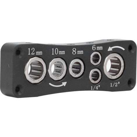 Tornillo de banco para fresadora, soporte para brocas de fresadora, funciona con vástagos de 1/4, 1/2, 6 mm, 8 mm, 10 mm y 12 mm, organizador de brocas de fresadora de acero al carbono, extracción y (1/4)
