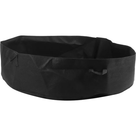 Runder Pflanzsack mit Griff, für Gemüsebeete, Anzuchtbeutel für Setzlinge, für den Hausgebrauch, schwarz, 120 x 30 cm (1/5)
