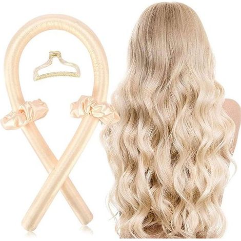 Bandes de boucles sans chaleur - Rouleaux à cheveux - Pour cheveux longs et mi-longs - Grandes boucles - DIY coiffage sans chaleur (1/5)