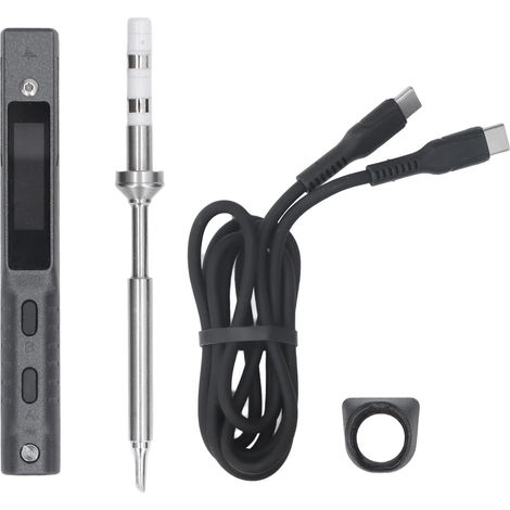 Jeffergarden ‌Kit saldatore intelligente mini USB Type C‌ 65W temperatura regolabile 50‑400℃ DC 9‑24V TS101