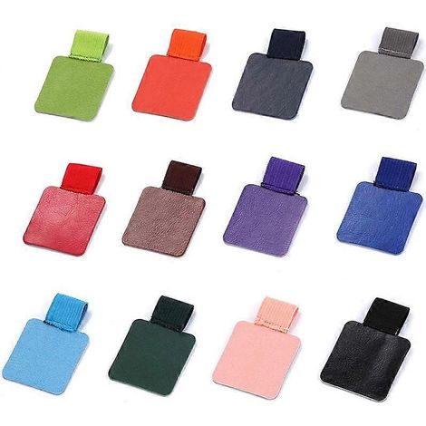Set mit 12 selbstklebenden Stifthaltern, selbstklebenden elastischen Stiftclips (Farbe zufällig) (1/5)