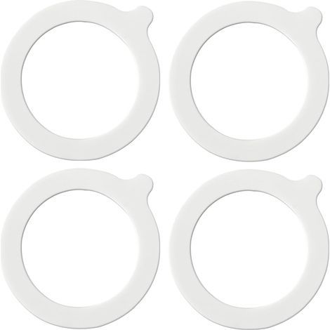 Set mit 4 Silikon-Dichtungsringen, luftdichte Ersatzdichtungen für Glasbehälter zur Aufbewahrung von Lebensmitteln, Innendurchmesser 69 mm, Außendurchmesser 93 mm (1/5)