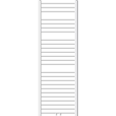 ECD Germany Badheizkörper - 500 x 1500 mm - Weiß - gerade mit Mittleanschluss - Heizkörper Handtuchwärmer Handtuchtrockner