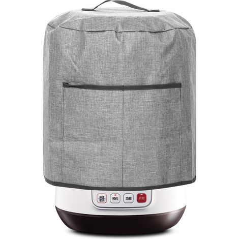 Housse protection anti-poussière ronde autocuiseur – grise – dimensions 38x38.7 cm – accessoires cuisine