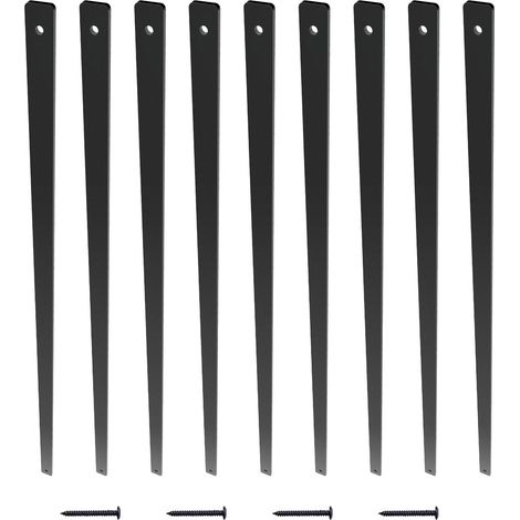 Garde-corps en aluminium pour escalier, 38'' x 1'', 72 pièces avec vis, finition noire satinée, design classique pour terrasse et porche. (1/5)