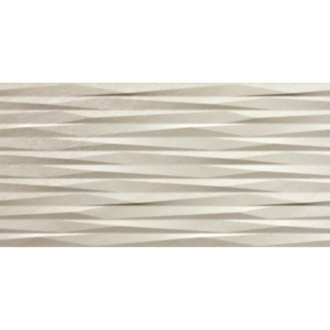 Carrelage effet Pierre 3D Quartzite Gris Crème Onda 80x40x1 cm Mat Teravio - Mur intérieur (vendu par carton de 1,28 m²) - RO'MA CARRELAGE