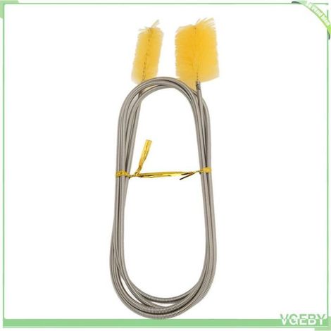 Brosse pour tuyau de filtre d'aquarium - FAFEICY - VGEBY - flexible - double extrémité - nylon/acier inoxydable (1/5)