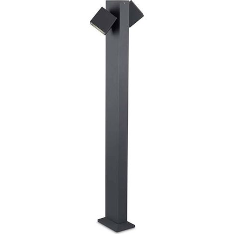 Leds-C4 Cubus - Borne d'extérieur à 2 ampoules LED Gris urbain IP65