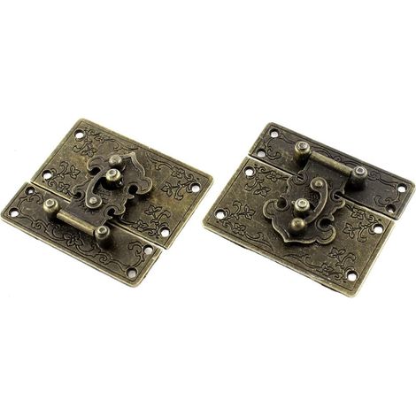 pièces 67mm x 58mm Style Vintage Schmuckschatulle Moraillon Loquet Serrure avec Schrauben (1/4)