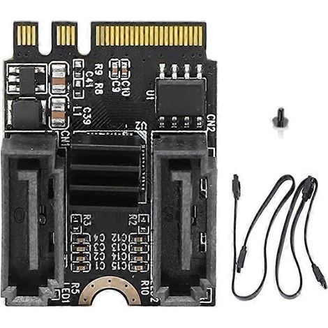 Carte d'extension M.2 vers SATA 3.0 KEY A + E WIFI. adaptateur pour disque dur M.2 vers SATA (sans installation de pilote). (1/5)