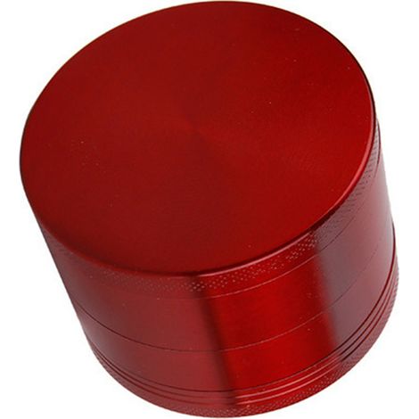 Broyeur à épices en alliage de zinc, broyeur à herbes et épices 40 mm, broyeur à tabac en métal à 4 niveaux pour la maison, rouge (1/5)