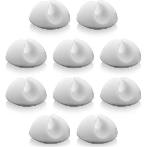 10 fascette per cavi, gestione cavi, organizzatore per cavi fino a 8 mm, bianche (1/4)
