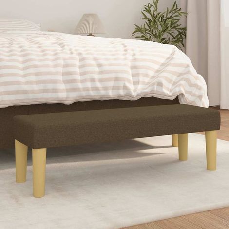 vidaXL Banc Marron foncé 100x30x30 cm Tissu (1/5)