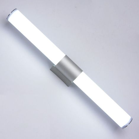 Shmshng – Applique murale salle de bain LED 2 ampoules 16W – Métal chromé et verre – Lumière blanche chaude 3000K – Indice d'étanchéité IP44 (1/3)