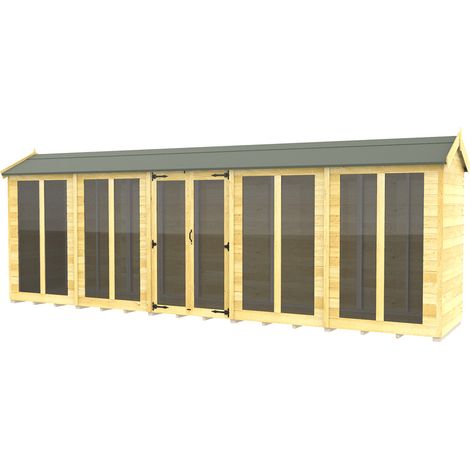 20 x 4 Apex Summer House (Full Height Window)
