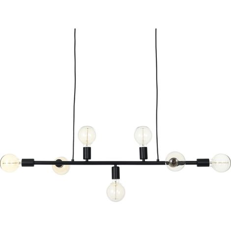 Lampadario in acciaio nero cm. L.92 P.9 H.9