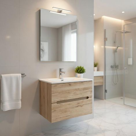 MOBILE BAGNO SOSPESO LINEA TALIA DA 60 CM Misura: Rovere Nodi (1/4)