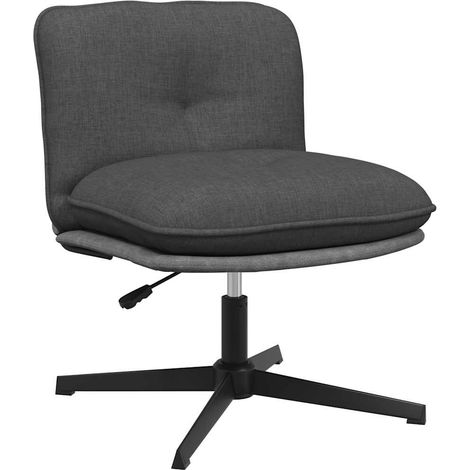 vidaXL Swivel Office Chair Dark Grey Fabric (1/5)