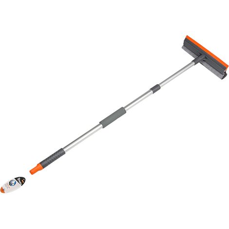 Rasqueta limpiacristales telescópica, Bradas, modelo ES2111, limpieza de ventanas en altura, mango extensible, cabezal de goma, eficaz y ergonómica (1/2)
