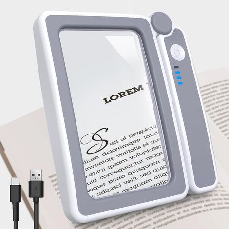 Loupe lumineuse LED rechargeable 5X, cadeau pour senior, grossissement pour lecture et bricolage (1/5)