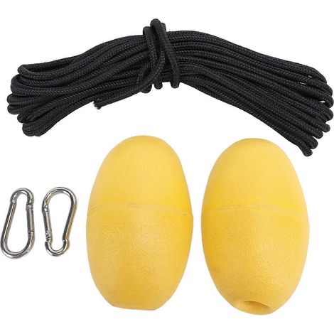 Corde de remorquage en nylon, bouée en PVC avec crochets, accessoires de balisage robustes pour bateaux à moteur et embarcations gonflables. (1/4)