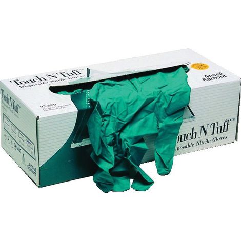 Boîte de 100 gants jetables nitriles jetables Touch N TUFF vert TXL/10 - ANSELL - 92500T10