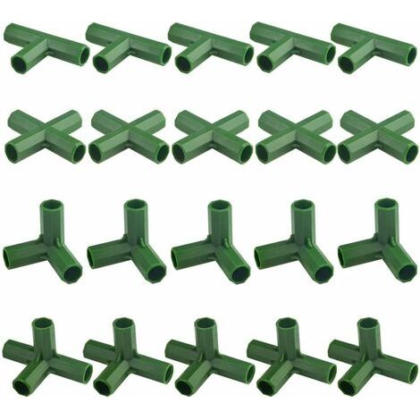 Lot de 20 connecteurs de cadre de jardinage 11 mm –Matériau PP durable –Pour serres et plantes grimpantes –Assemblage rapide (1/5)