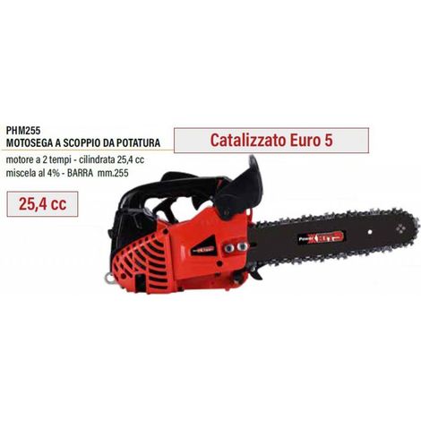 Motosega da Potatura Power X Hit PHM255 cilindrata di 25,4 cc Barra da 25,5 cm