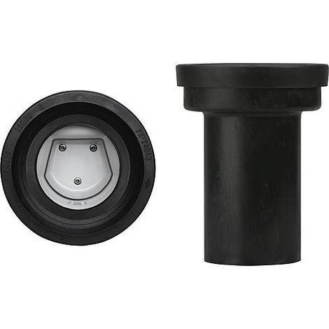 Pipe WC en PE droit + barrage anti-rats,montage encastré DN110 (1/2)