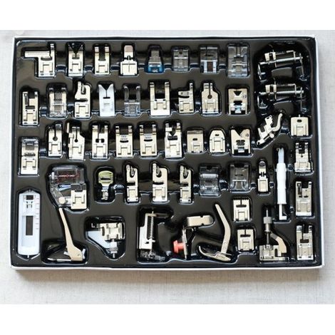 52-piece professional presser foot set for sewing machines, including multifunctional presser feet, suitable for Brother, Singer, and home sewing machines 505A presser foot set + (1/3)