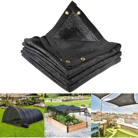 Filet d'ombrage HDPE 40% 213x213 cm – Toile d'ombrage respirante anti-UV avec œillets en cuivre – Protection solaire pour serre, plantes, terrasse et jardin (1/5)