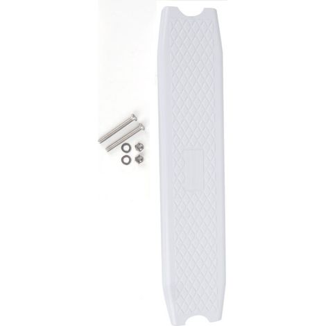 Marche d'escalier de remplacement pour piscine, marche anti-glisse plastique blanc (49x10cm, 755g)