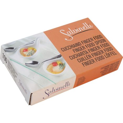 Salvinelli Spritz scatola 100 pezzi cucchiaino finger food acciaio inox 18/C