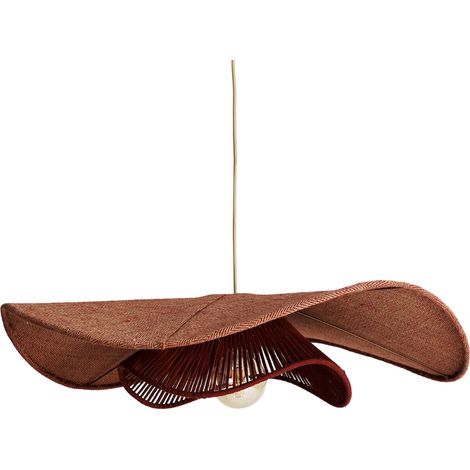 Suspension bohème en jute rouge tuile - rouge tuile (1/4)