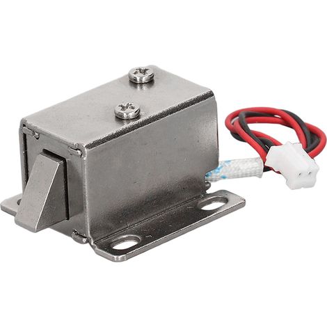 Serrure électromagnétique 12V DC, verrou de sécurité pour meuble, porte et tiroir avec déverrouillage électrique. (1/5)