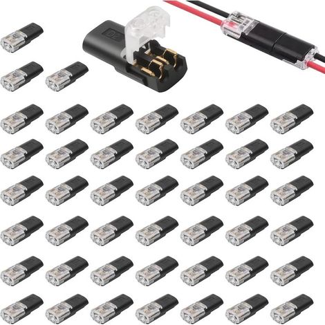 40 Pièces Connecteur Electrique Rapide,Connecteurs De Câble Voiture étanches 2 Broches Raccord Connecteur Electrique Etanche 2 Fils 12v Pour 18-22 Awg Electrique Rapide Pour Voiture (1/5)